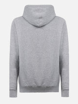 Man mélange grey sweatshirt Tribeca with St. Barth embroidery