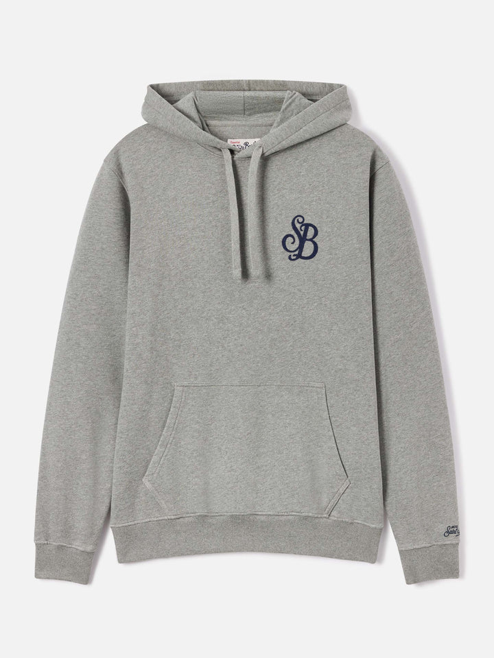 Grey Tribeca cotton hoodie with SB Legacy monogram
