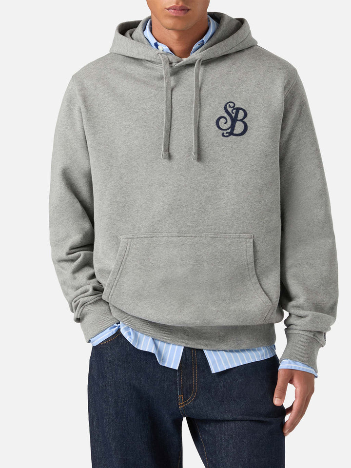 Grey Tribeca cotton hoodie with SB Legacy monogram