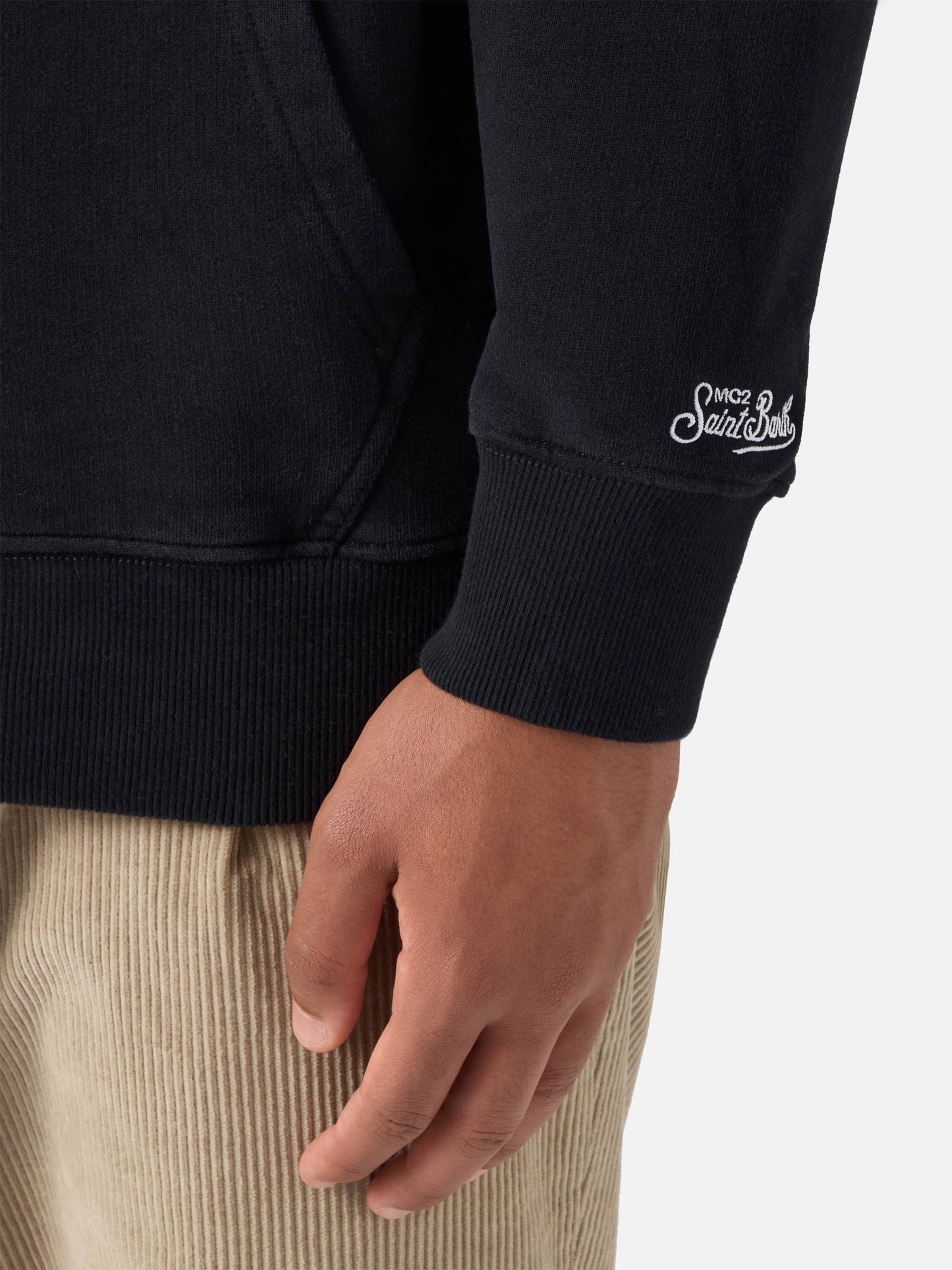 Felpa Tribeca in cotone nero con cappuccio e stampa Nephenta | NEPHENTA SPECIAL EDITION