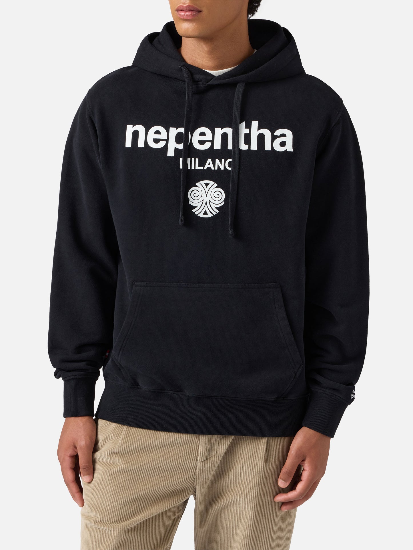 Felpa Tribeca in cotone nero con cappuccio e stampa Nephenta | NEPHENTA SPECIAL EDITION