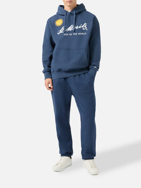 Tribeca Baumwoll-Hoodie in Blau mit St. Moritz-Print | ST. MORITZ, DER GIPFEL DER WELT