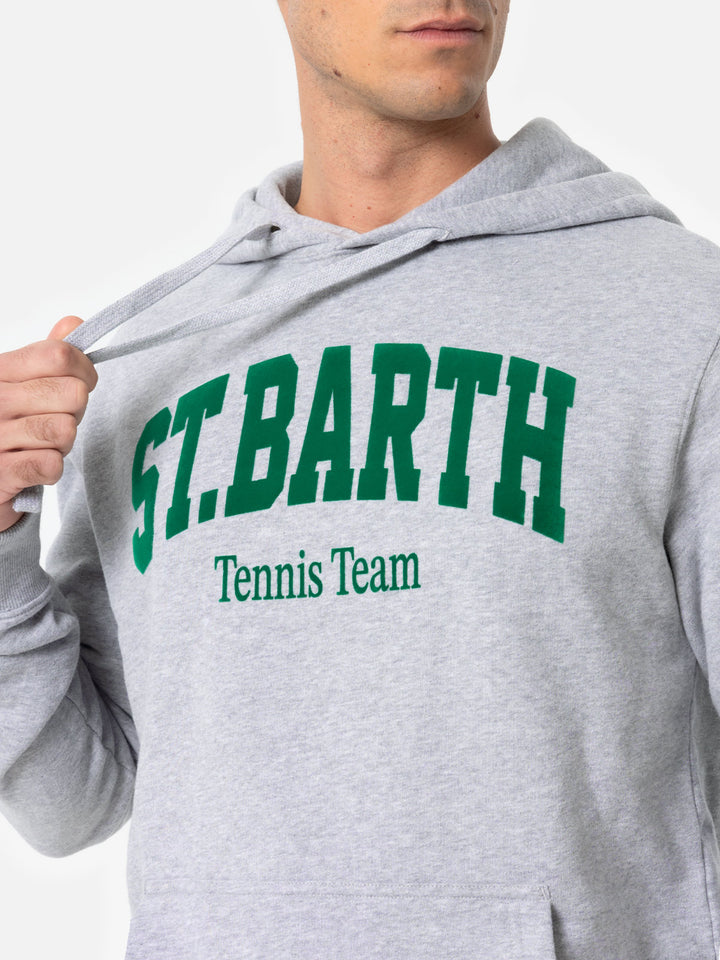 Graues Sweatshirt Tribeca für Herren mit St. Barth-Tennisteam-Print