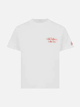 T-shirt da bambino in cotone con stampa e ricamo Bart e Homer |EDIZIONE SPECIALE SIMPSON
