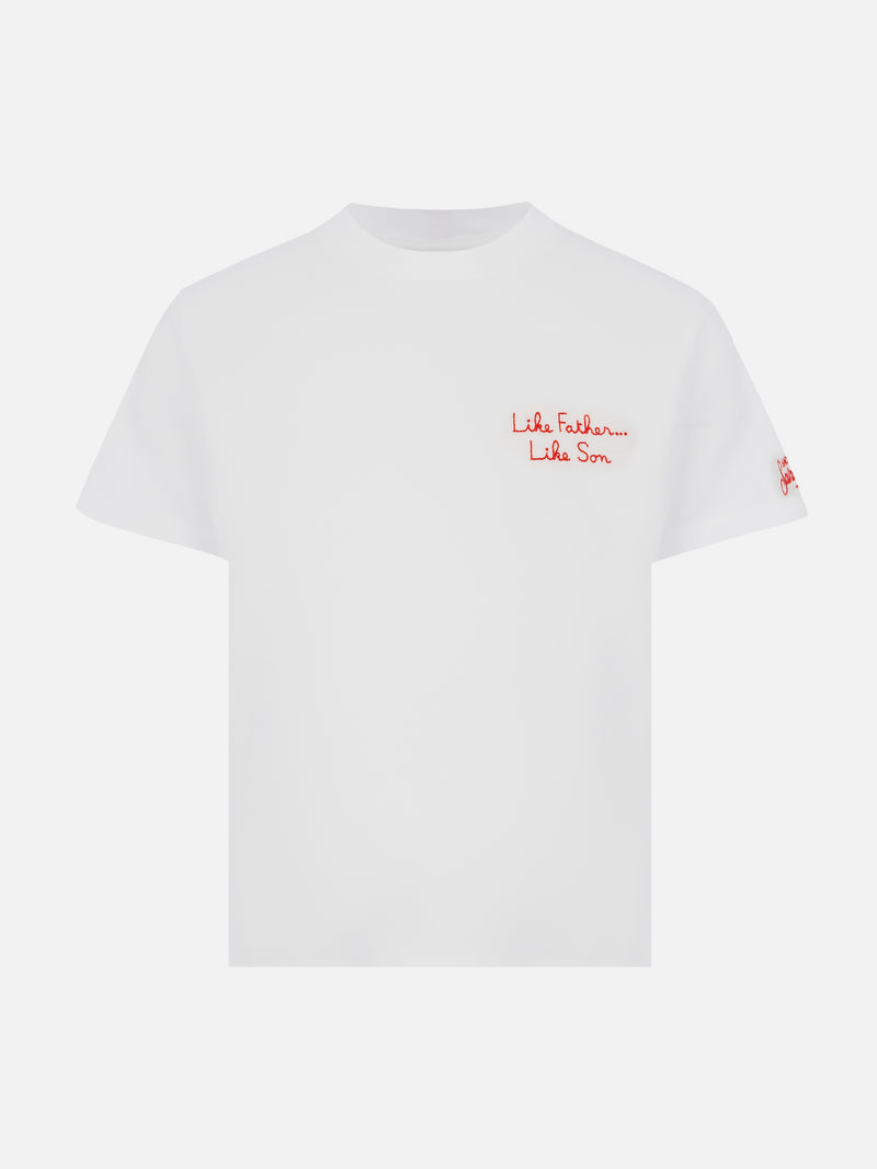 T-shirt da bambino in cotone con stampa e ricamo Bart e Homer |EDIZIONE SPECIALE SIMPSON