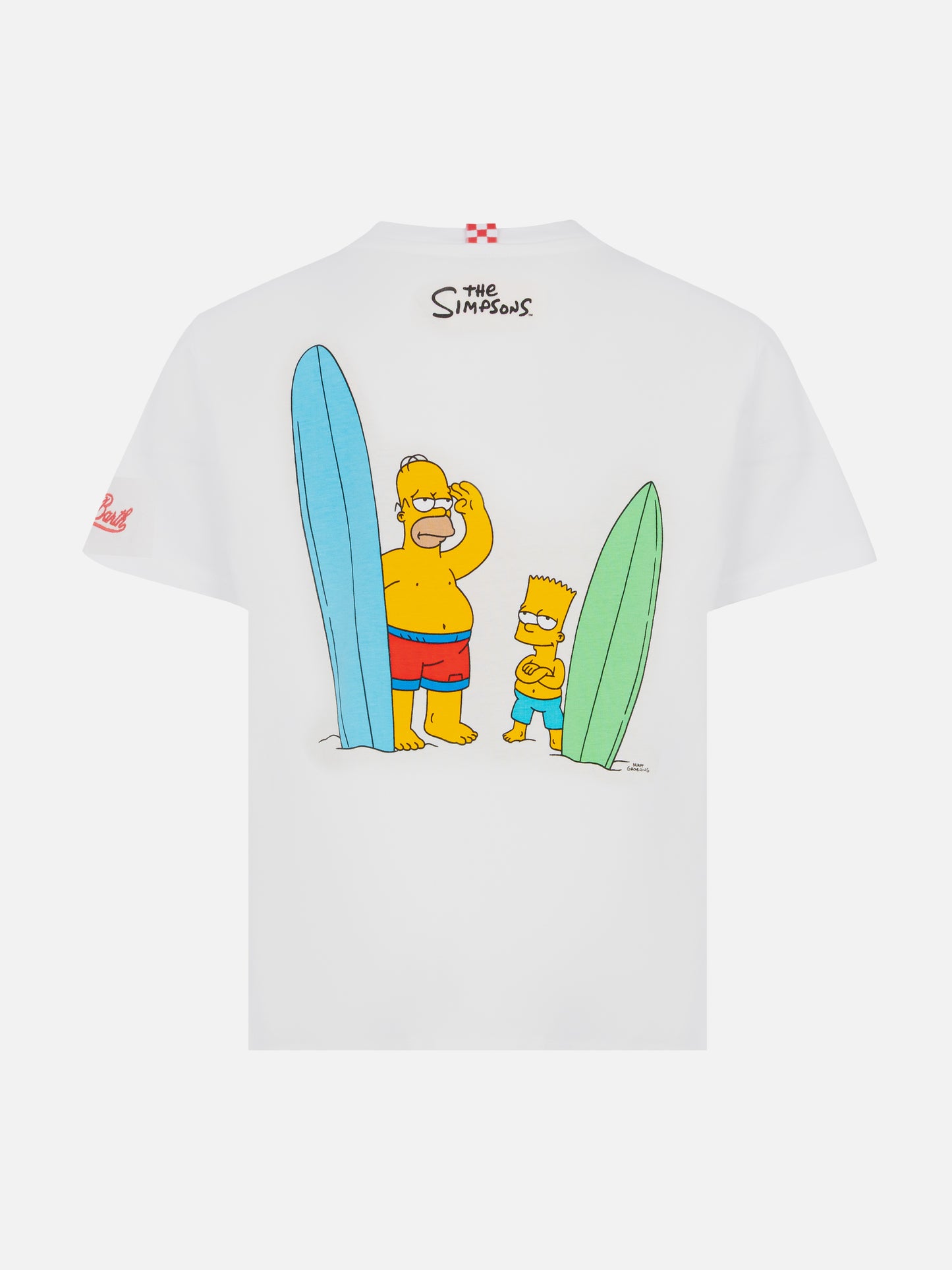 T-shirt da bambino in cotone con stampa e ricamo Bart e Homer |EDIZIONE SPECIALE SIMPSON