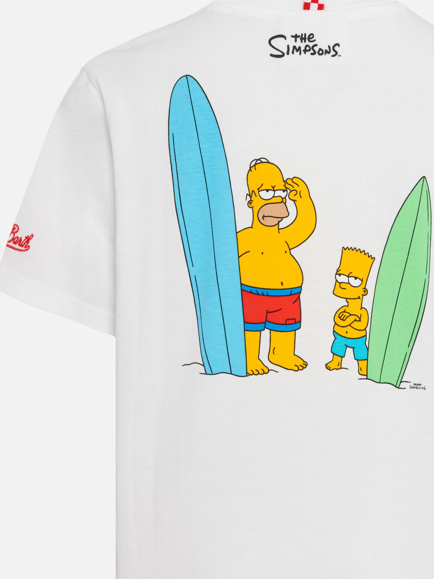 T-shirt da bambino in cotone con stampa e ricamo Bart e Homer |EDIZIONE SPECIALE SIMPSON