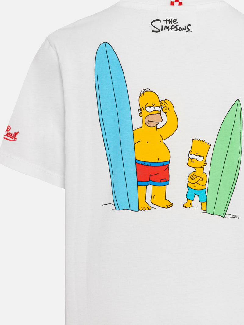 T-shirt da bambino in cotone con stampa e ricamo Bart e Homer |EDIZIONE SPECIALE SIMPSON