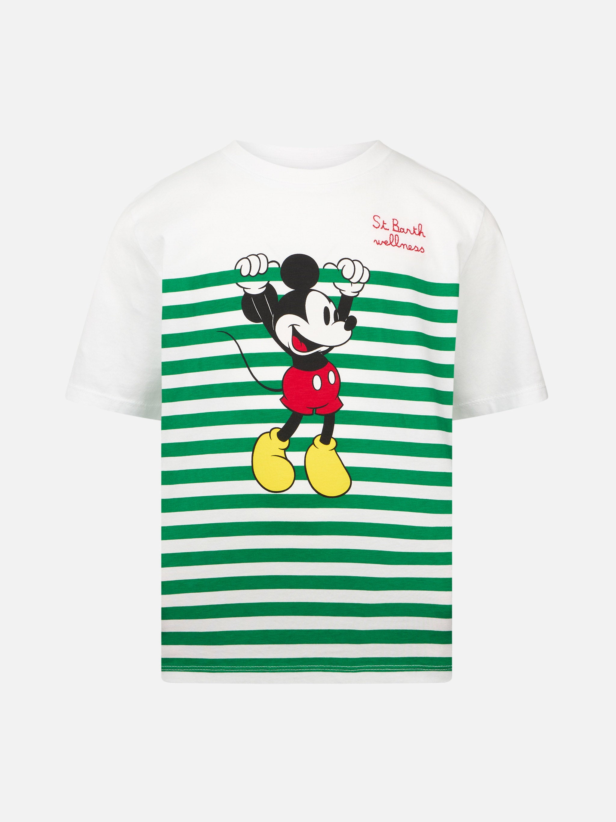Boy cotton t-shirt with Mickey Mouse print and embroidery | DISNEY