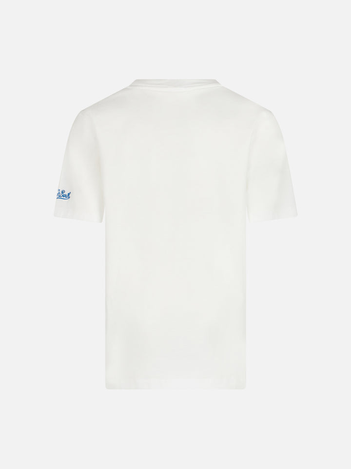 Boy cotton t-shirt with SAINT BARTH cycling team print | WARNER BROS SPECIAL EDITION - MC2 Saint Barth