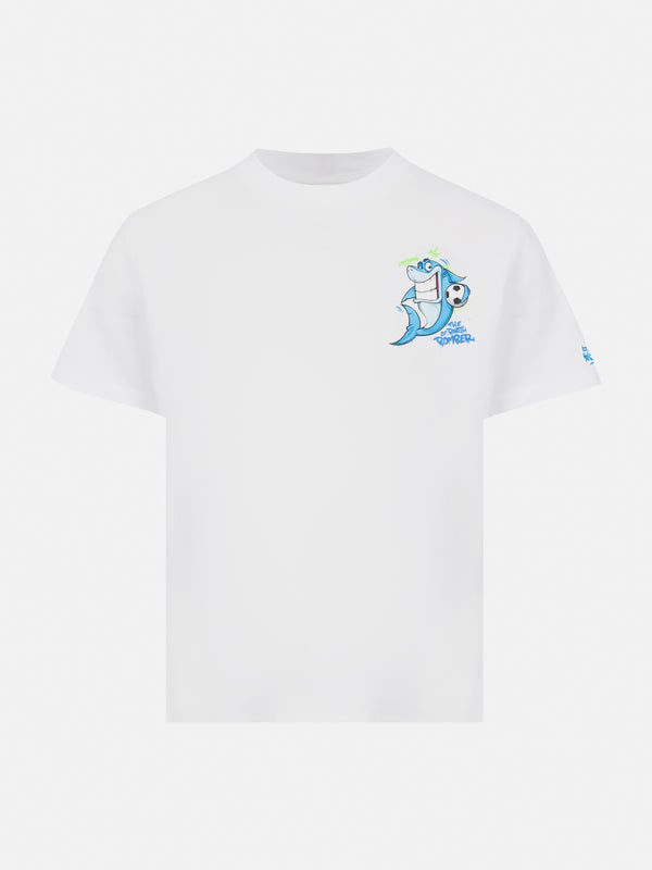 Cotton t-shirt with Cryptopuppets shark print | CRYPTOPUPPETS SPECIAL EDITION