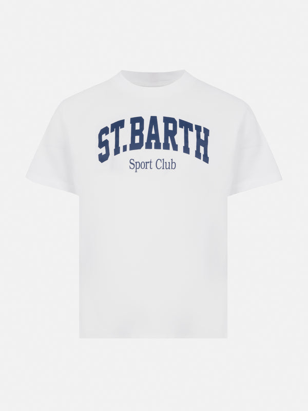 T-shirt in cotone con stampa St. Barth sport club