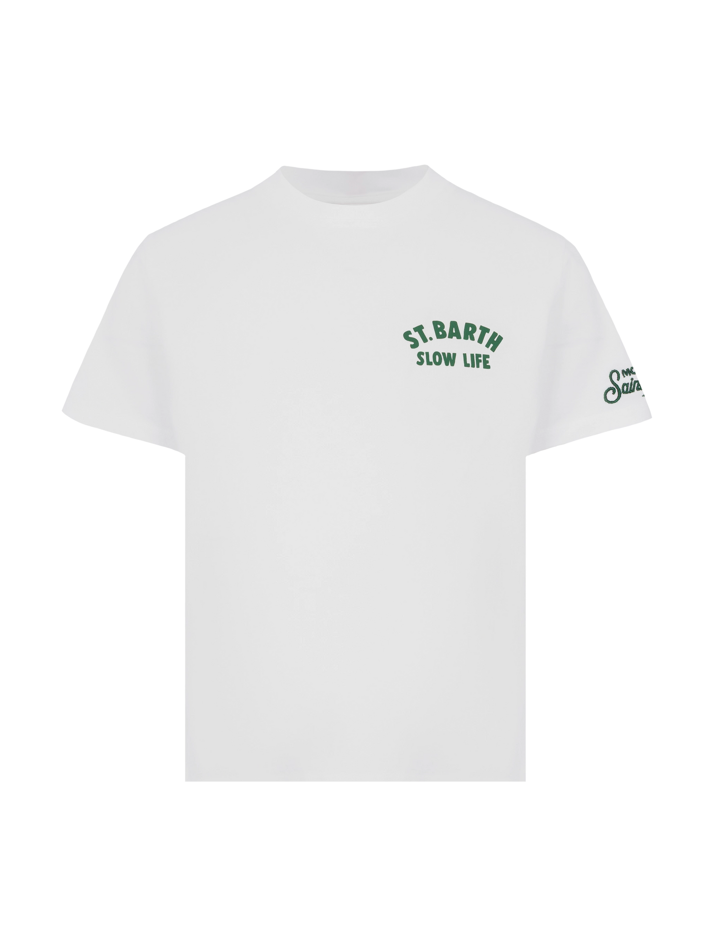 Baumwoll-T-Shirt mit Saint Barth Relaxed Life-Print