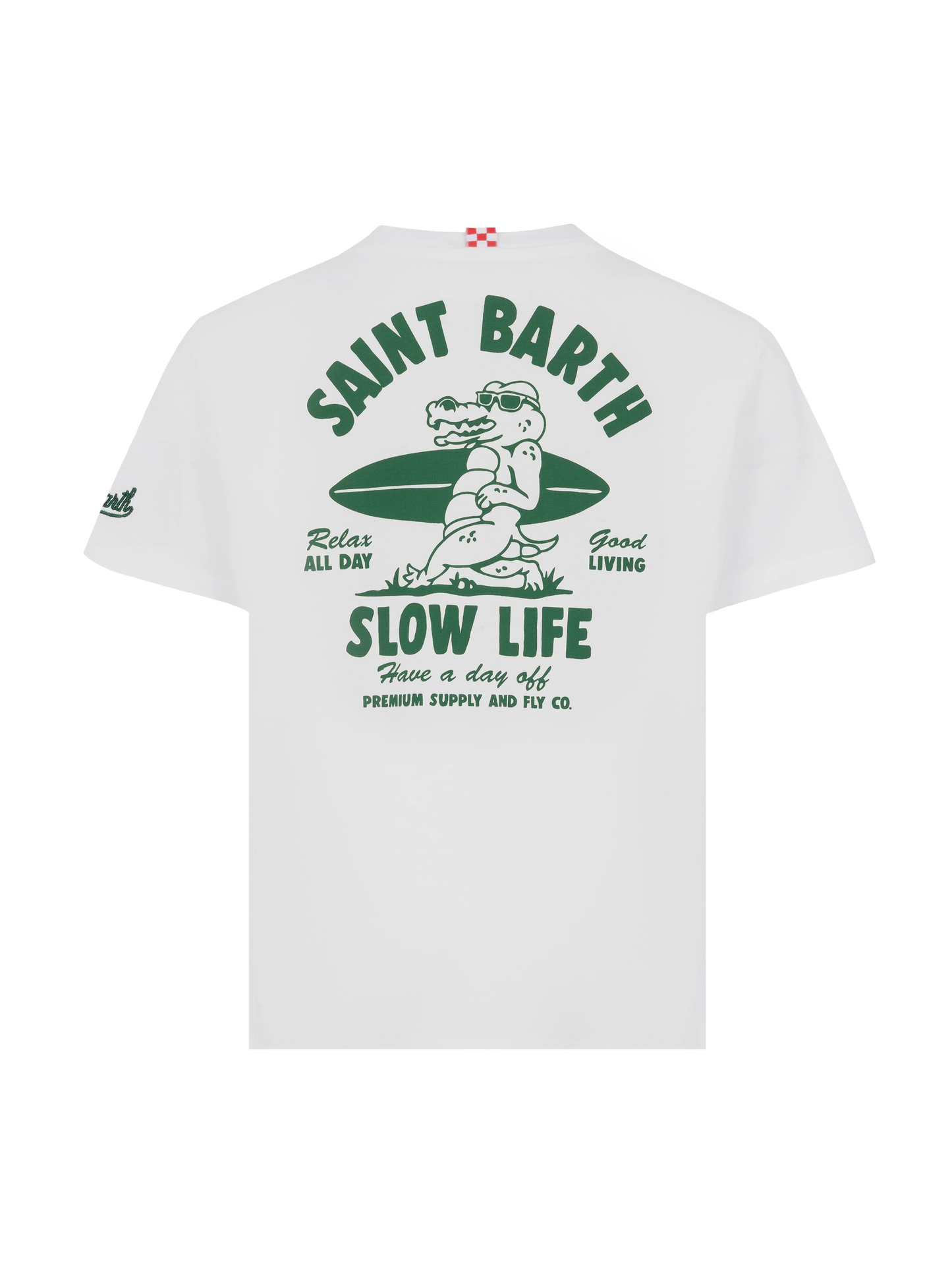 Baumwoll-T-Shirt mit Saint Barth Relaxed Life-Print