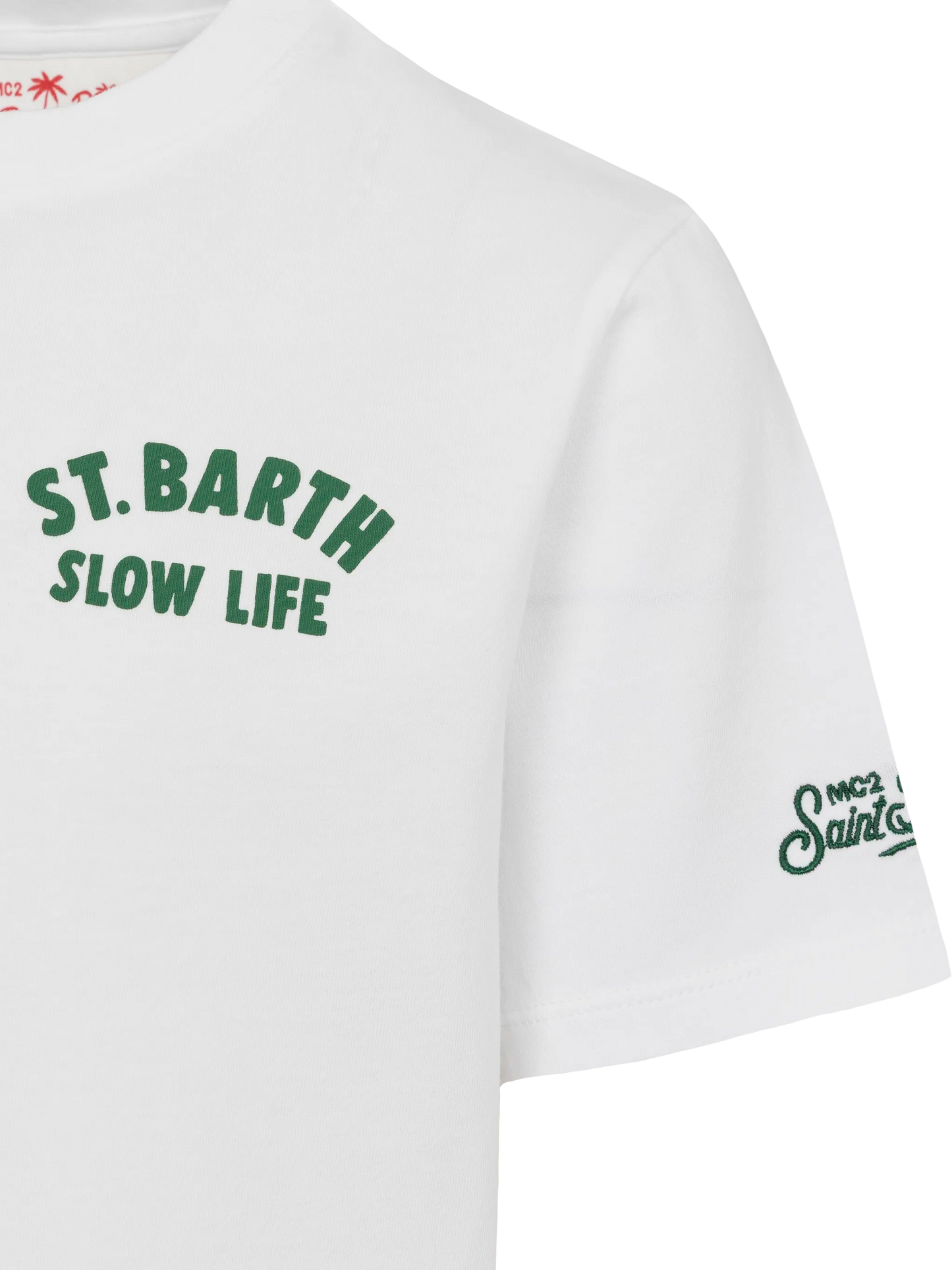 Baumwoll-T-Shirt mit Saint Barth Relaxed Life-Print