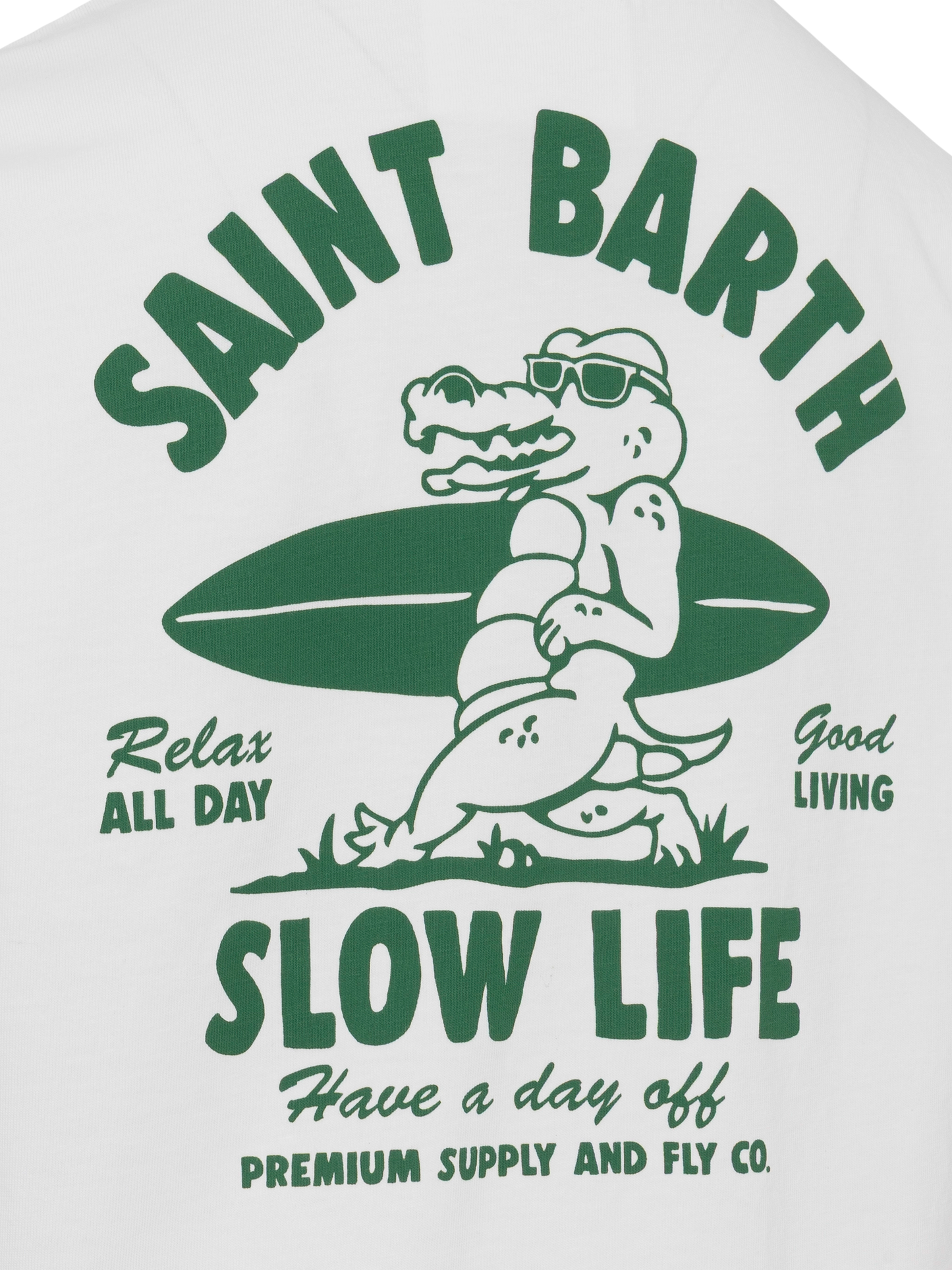 Baumwoll-T-Shirt mit Saint Barth Relaxed Life-Print