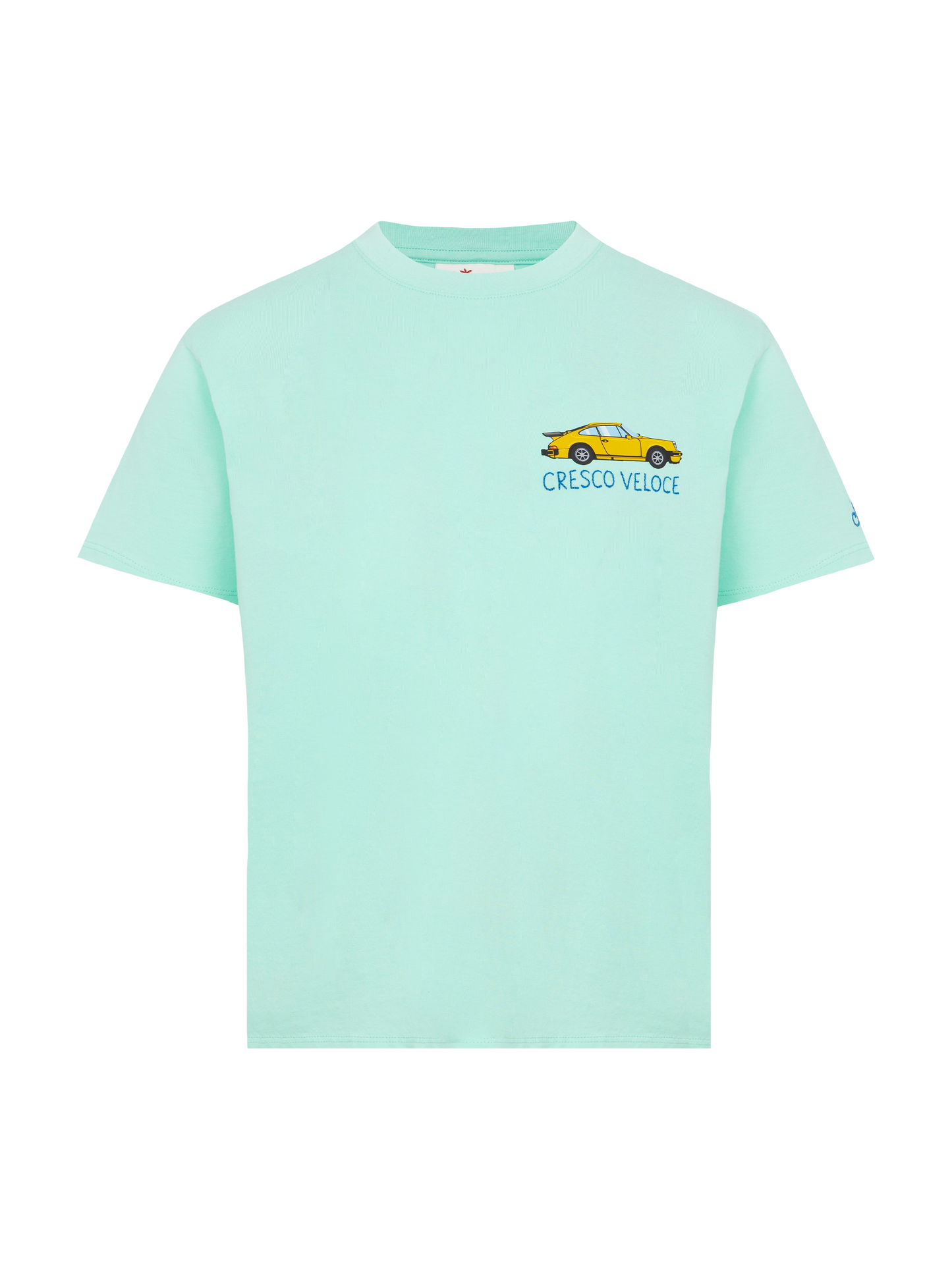 Baumwoll-T-Shirt mit Cresco Veloce-Stickerei