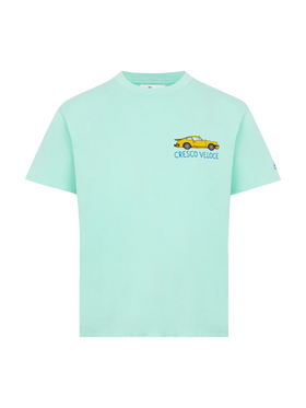Baumwoll-T-Shirt mit Cresco Veloce-Stickerei
