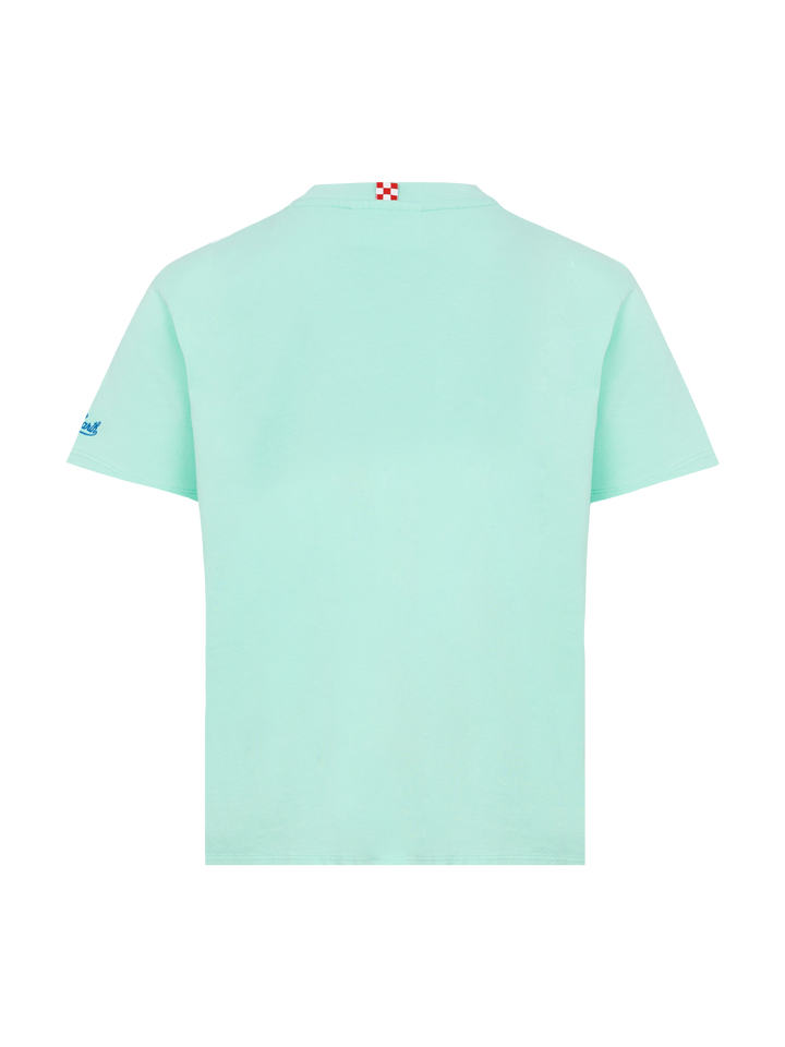 Cotton t-shirt with Cresco veloce embroidery - MC2 Saint Barth