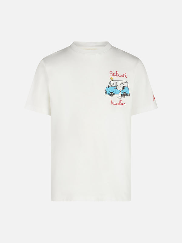 Baumwoll-T-Shirt für Jungen mit Snoopy-Aufdruck und St. Barth Traveler-Stickerei | SNOOPY PEANUTS SONDEREDITION