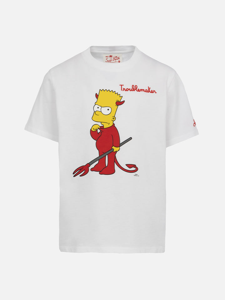 Boy cotton t-shirt with Bart print and embroidery | THE SIMPSON SPECIAL EDITION - MC2 Saint Barth