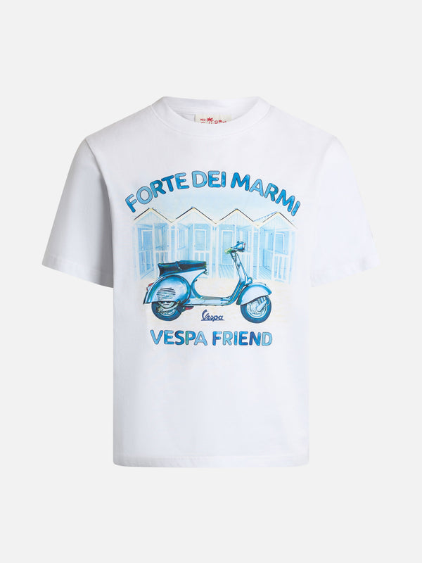 Baumwoll-T-Shirt für Jungen mit Vespa Forte dei Marmi Friends-Aufdruck | VESPA SPECIAL EDITION