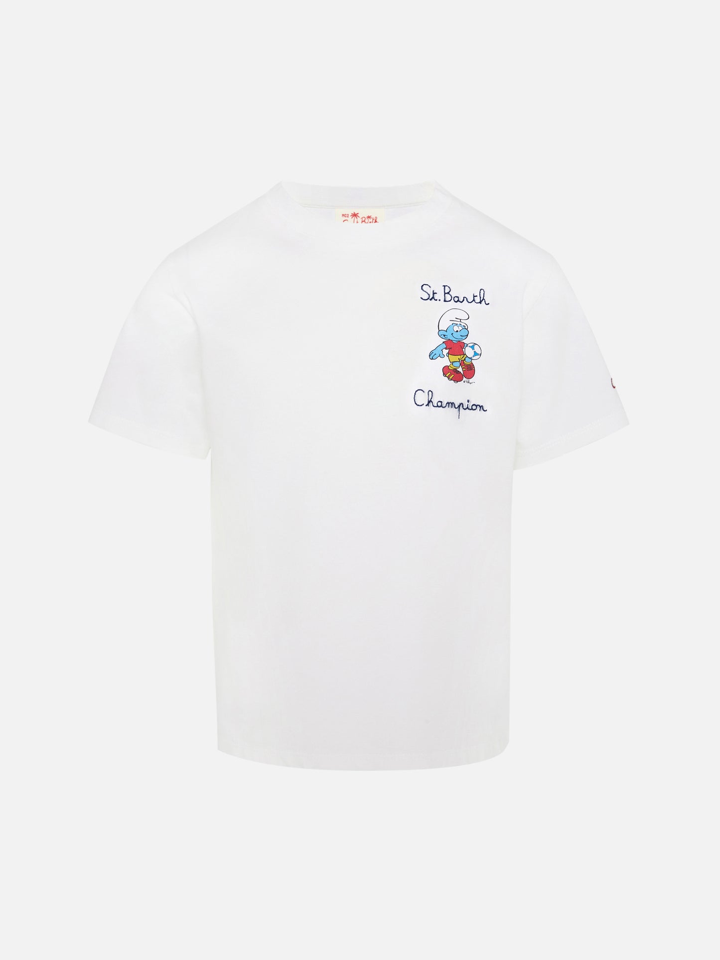 Cotton t-shirt with Smurf embroidery | THE SMURF SPECIAL EDITION