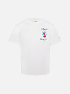 Cotton t-shirt with Smurf embroidery | THE SMURF SPECIAL EDITION