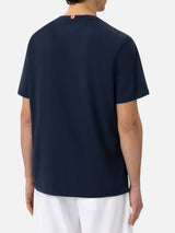 T-shirt Man in cotone organico con stampa St. Barth Sport Club