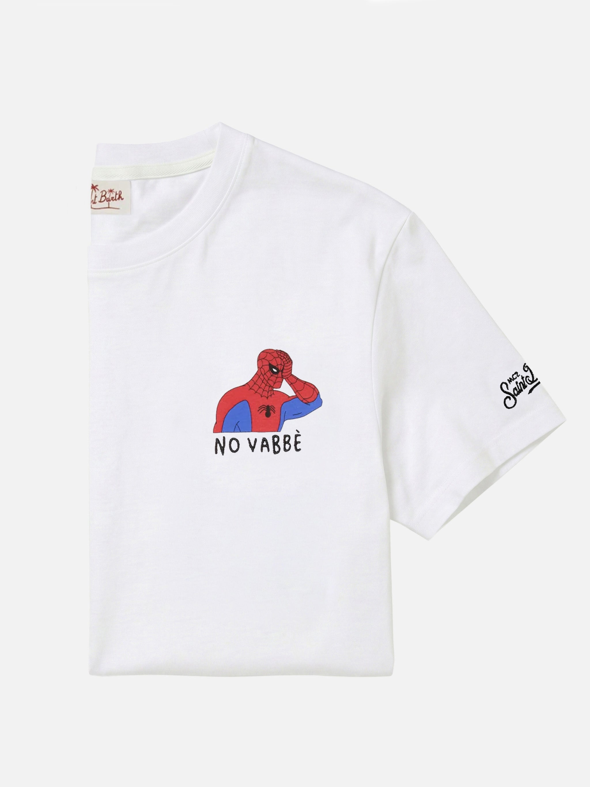 White T-shirt with Spiderman print | Special edition – MC2 Saint Barth