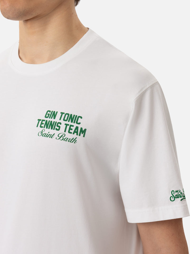 T-shirt Man in cotone con stampa Gin Tonic