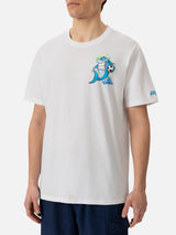 T-shirt Man in cotone con stampa Cryptopuppets Shark Bomber | CRYPTOPUPPETS SPECIAL EDITION