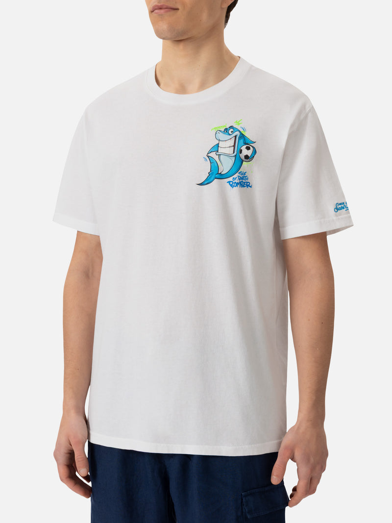 Cotton T-shirt with Cryptopuppets Shark bomber print |CRYPTOPUPPETS SPECIAL EDITION