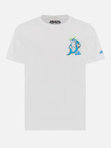 Cotton T-shirt with Cryptopuppets Shark bomber print |CRYPTOPUPPETS SPECIAL EDITION