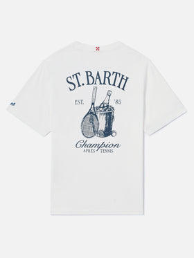 T-shirt with St. Barth tennis print