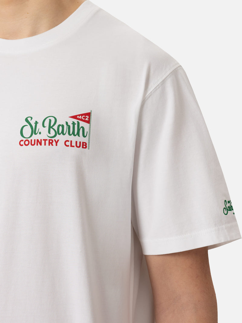 T-shirt Man in cotone con stampa St. Barth Country Club