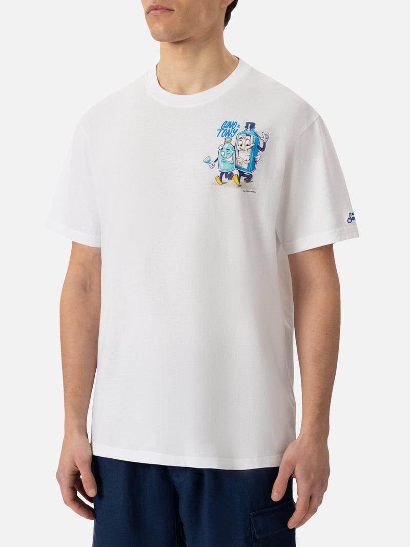 Cotton T-shirt with Gino & Tony Cryptopuppets print |CRYPTOPUPPETS SPECIAL EDITION