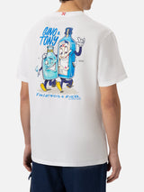 Baumwoll-T-Shirt mit Gino &amp; Tony Cryptopuppets-Aufdruck |CRYPTOPUPPETS SPECIAL EDITION