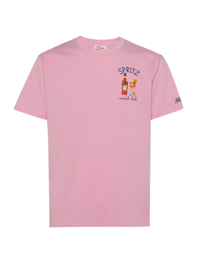 Organic cotton T-shirt with Spritz social club embroidery | APEROL SPECIAL EDITION
