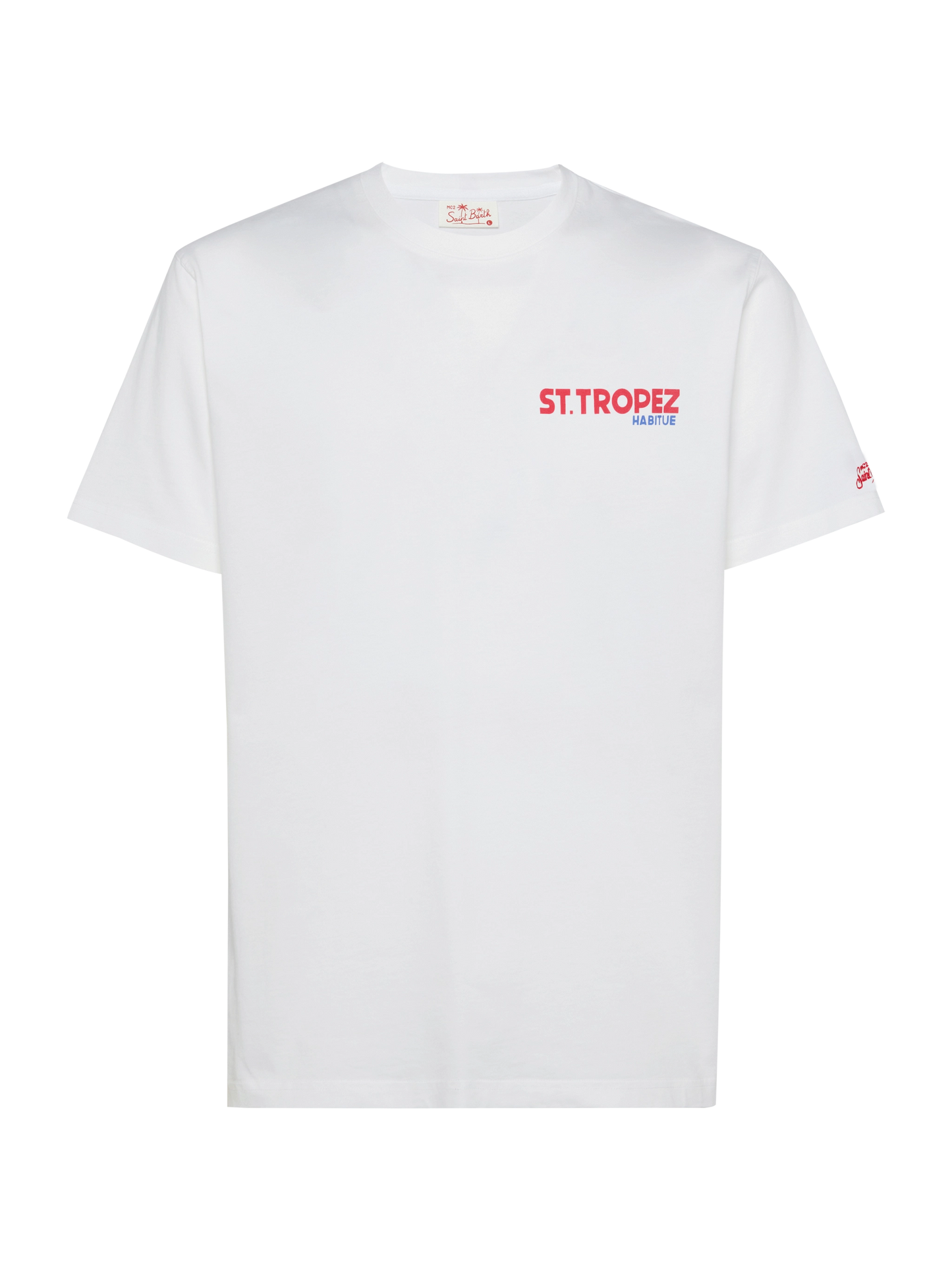Cotton T-shirt with St. Tropez postcard print - MC2 Saint Barth