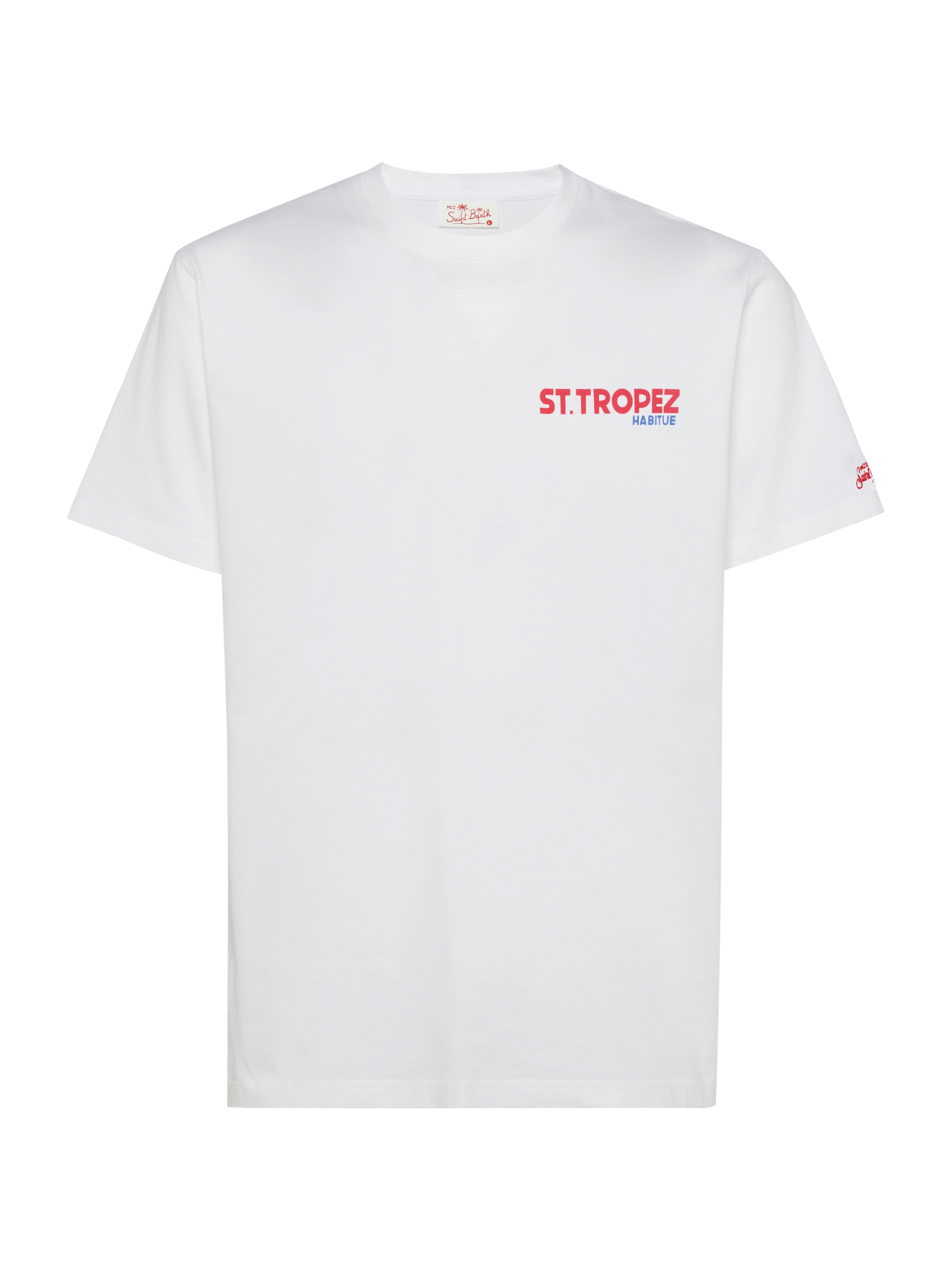 Cotton T-shirt with St. Tropez postcard print - MC2 Saint Barth