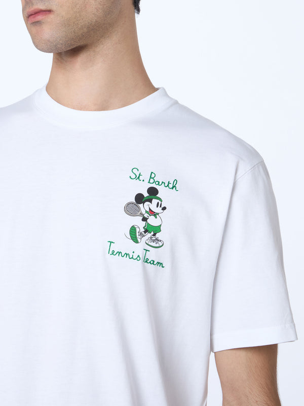 Man cotton t-shirt with Mickey Mouse print and embroidery | DISNEY SPECIAL EDITION