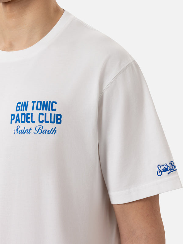 Cotton T-shirt with Gin Tonic Padel Club print