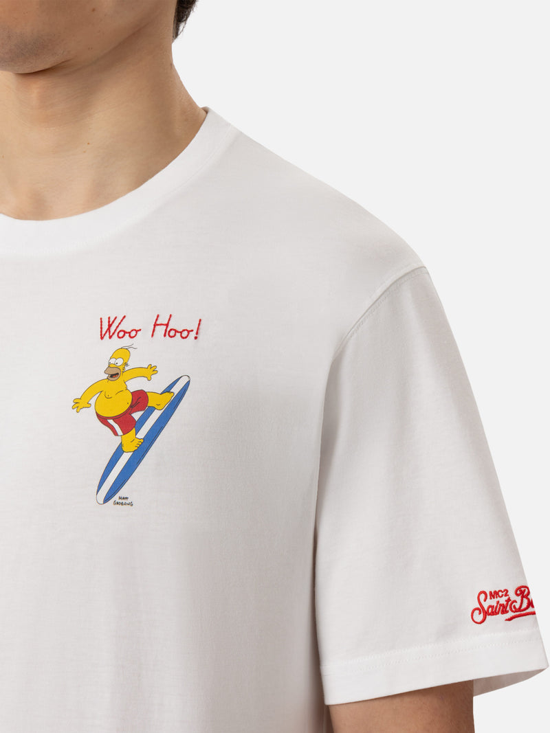 Organic cotton T-shirt with Homer surfer embroidery | THE SIMPSON SPECIAL EDITION