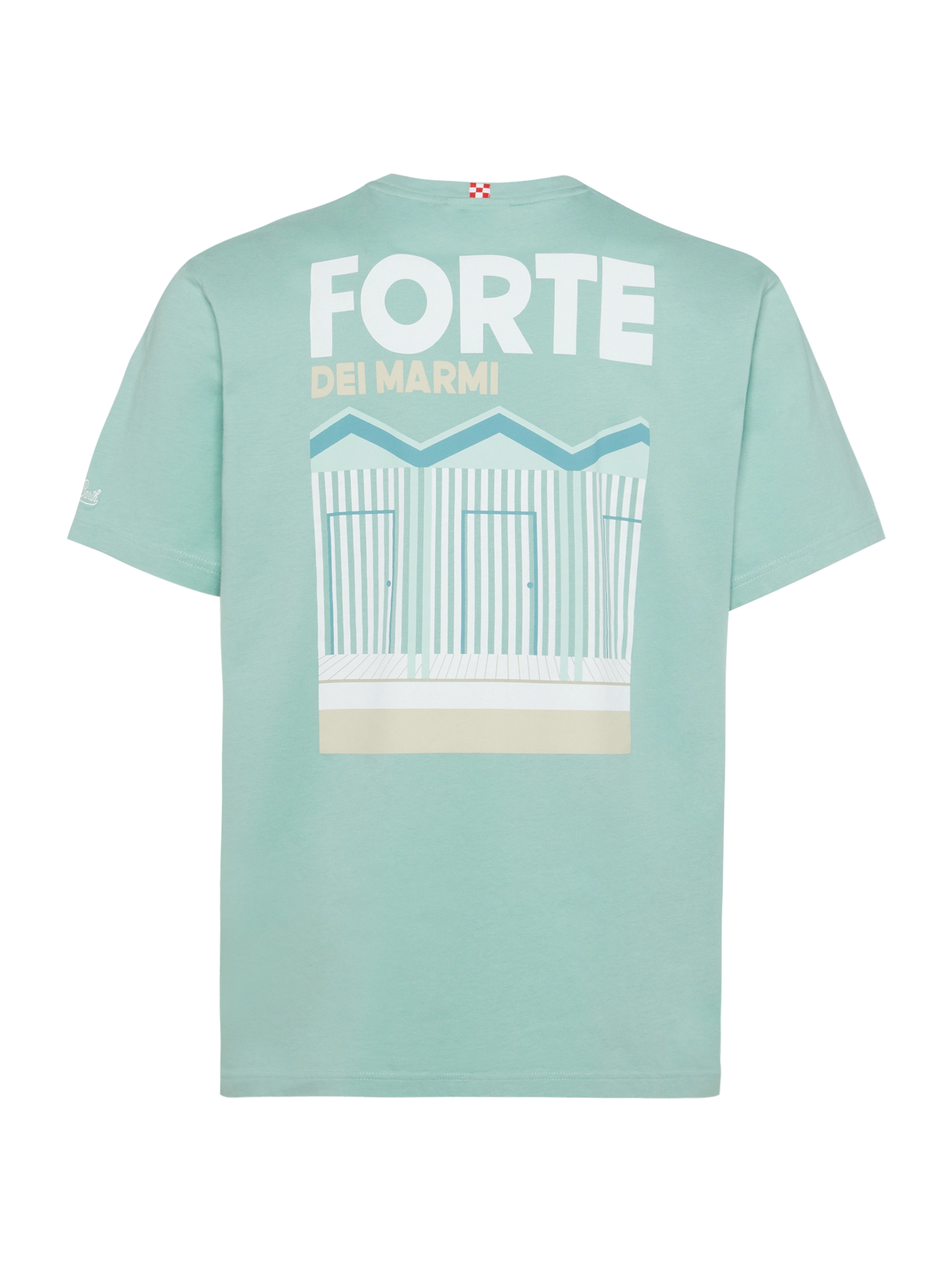 Cotton T-shirt with Forte postcard print