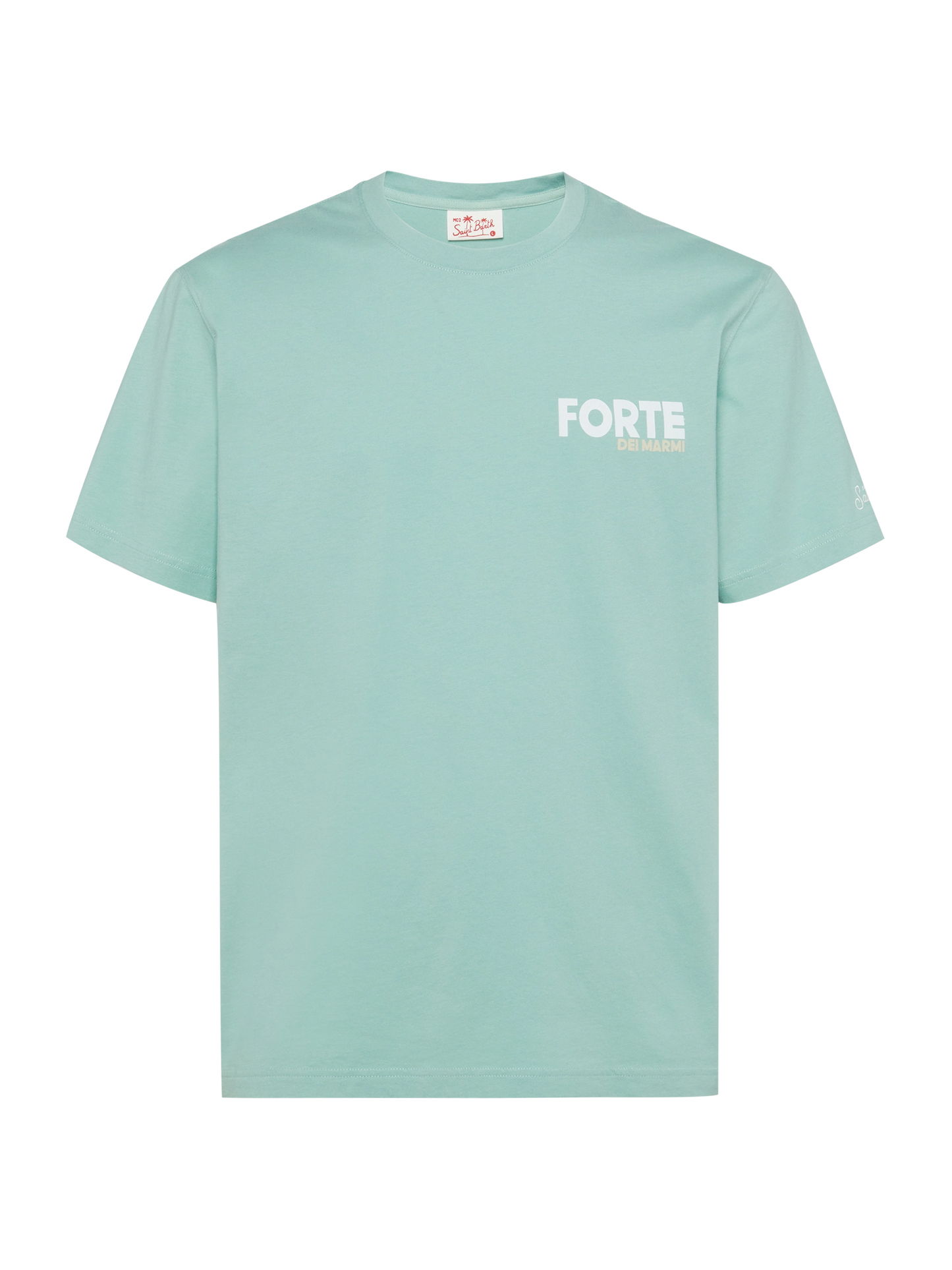 Cotton T-shirt with Forte postcard print