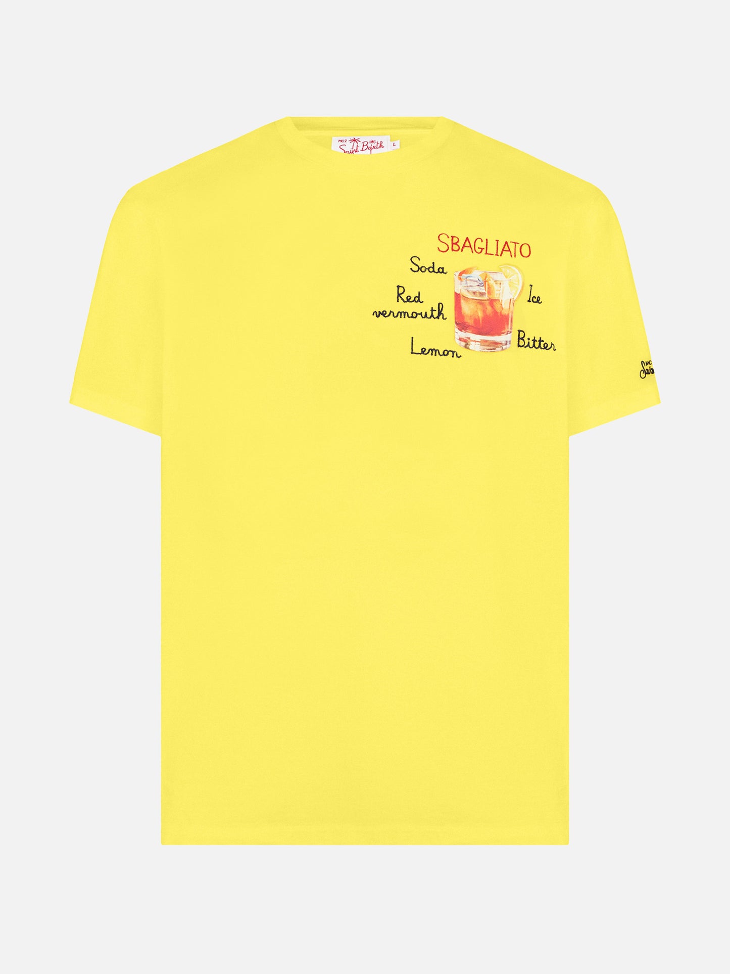 T-shirt  con stampa bicchiere Sbagliato