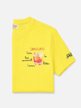 T-shirt  con stampa bicchiere Sbagliato