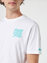 Man cotton t-shirt with Spiaggina front and back placed print | FIAT 500 SPECIAL EDITION