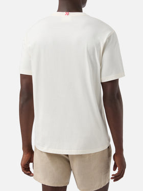 Happy Hour print t-shirt in beige